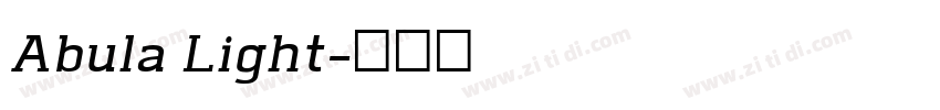Abula Light字体转换